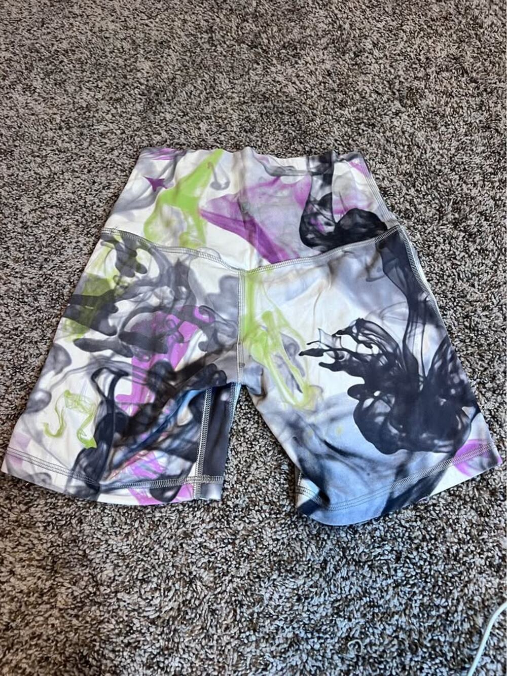 lululemon athletica Multicolor Smoke-Print High-Rise Bike Shorts